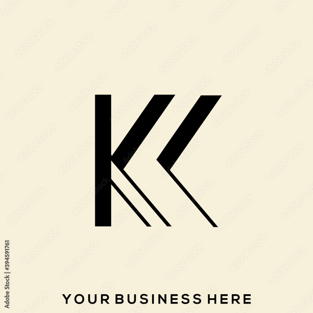 KK monogram.Typographic logo with double letter k.Uppercase lettering icon in modern,geometric,architectural style isolated on light background. Alphabet initials sign that looks like an arrow shape. KK monogram.Typographic logo with double letter k.Uppercase lettering icon in modern,geometric,architectural style isolated on light background. Alphabet initials sign that looks like an arrow shape.