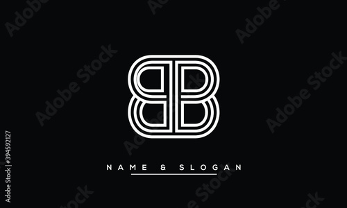 B, BB  Abstract Letters Logo Monogram