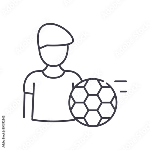 Physical education icon, linear isolated illustration, thin line vector, web design sign, outline concept symbol with editable stroke on white background.