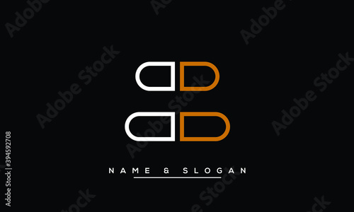 B, BB  Abstract Letters Logo Monogram