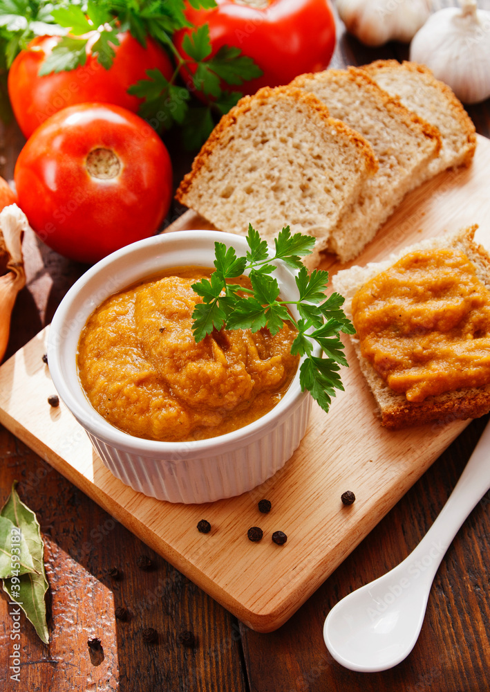 Zucchini spread in a bowl Zucchini spread in a bowl