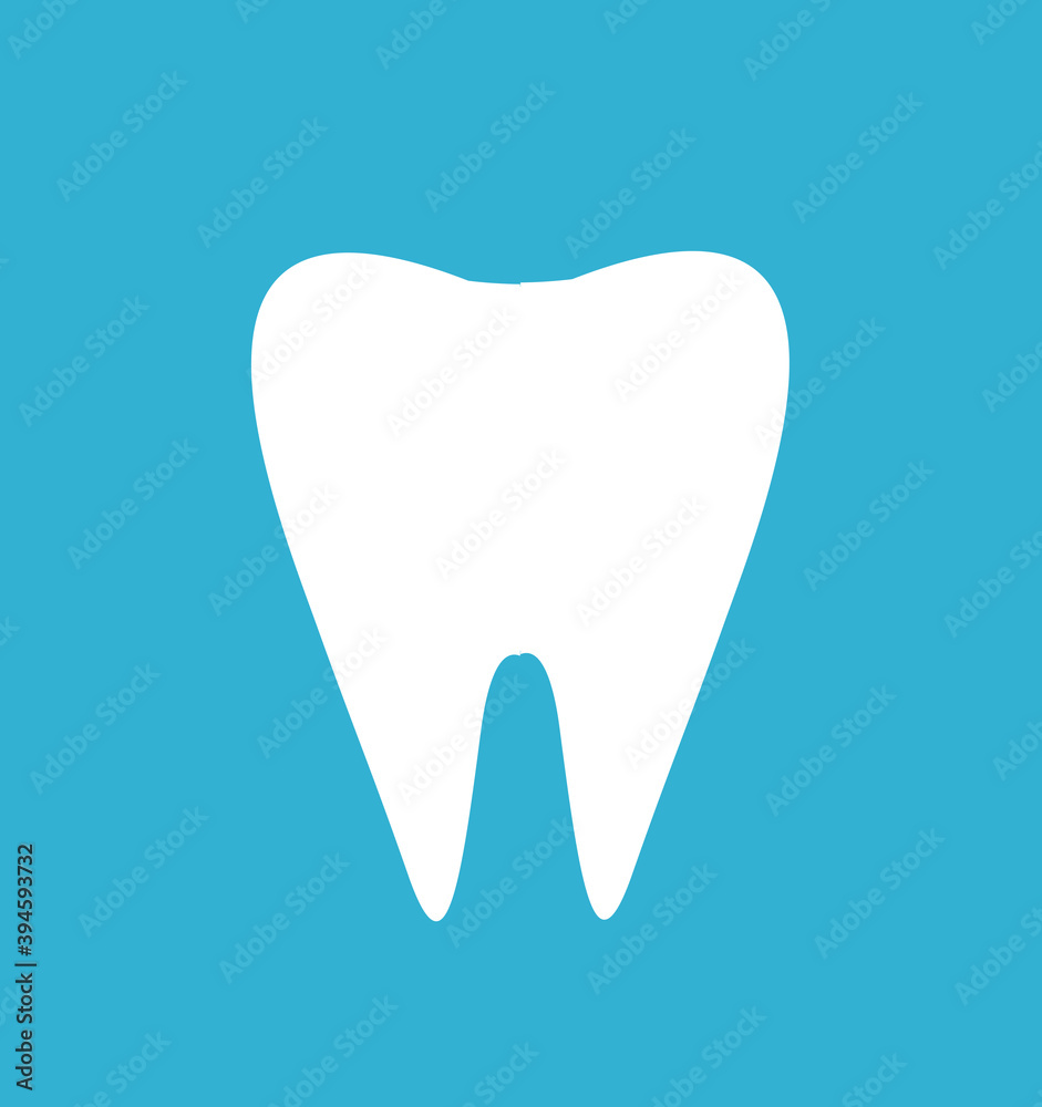 Vector illustration of white tooth