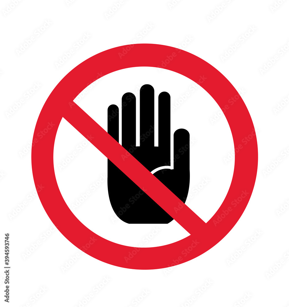 No entry hand sign No entry hand sign
