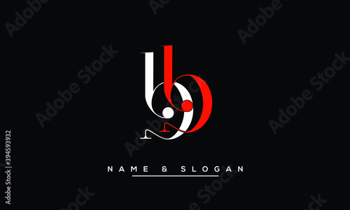 B, BB  Abstract Letters Logo Monogram