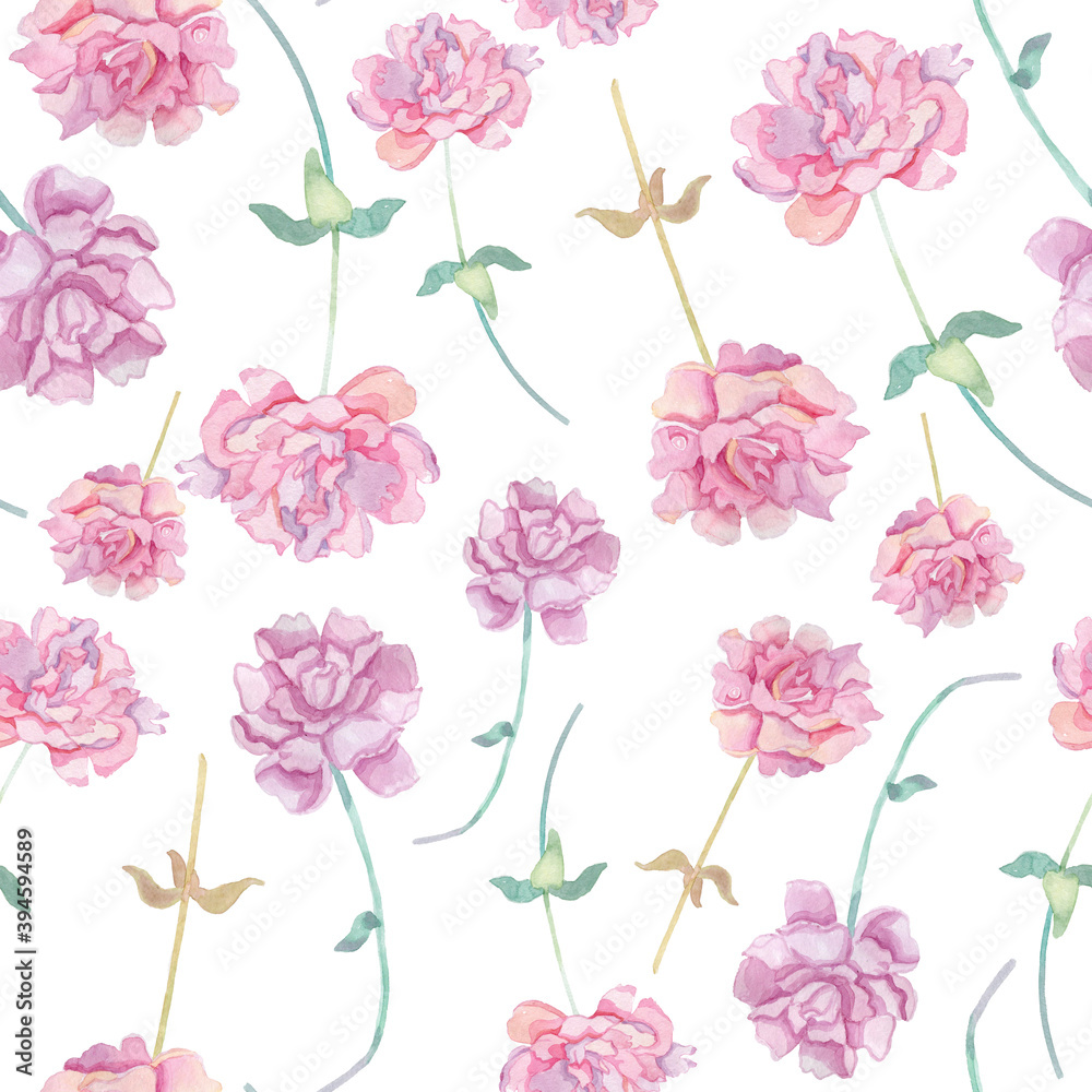 Beautiful pink peony background in vintage style