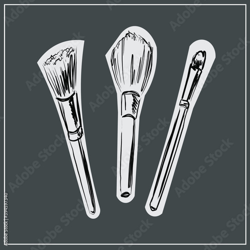 Cosmetic brushes, ball blush, eye shadow, powder, concealer, lipstick, cream, skin serum, nail polish. Perfume bottle, eau  de toilette, fragrance. Beauty shop, beauty box. set of decorative cosmetics