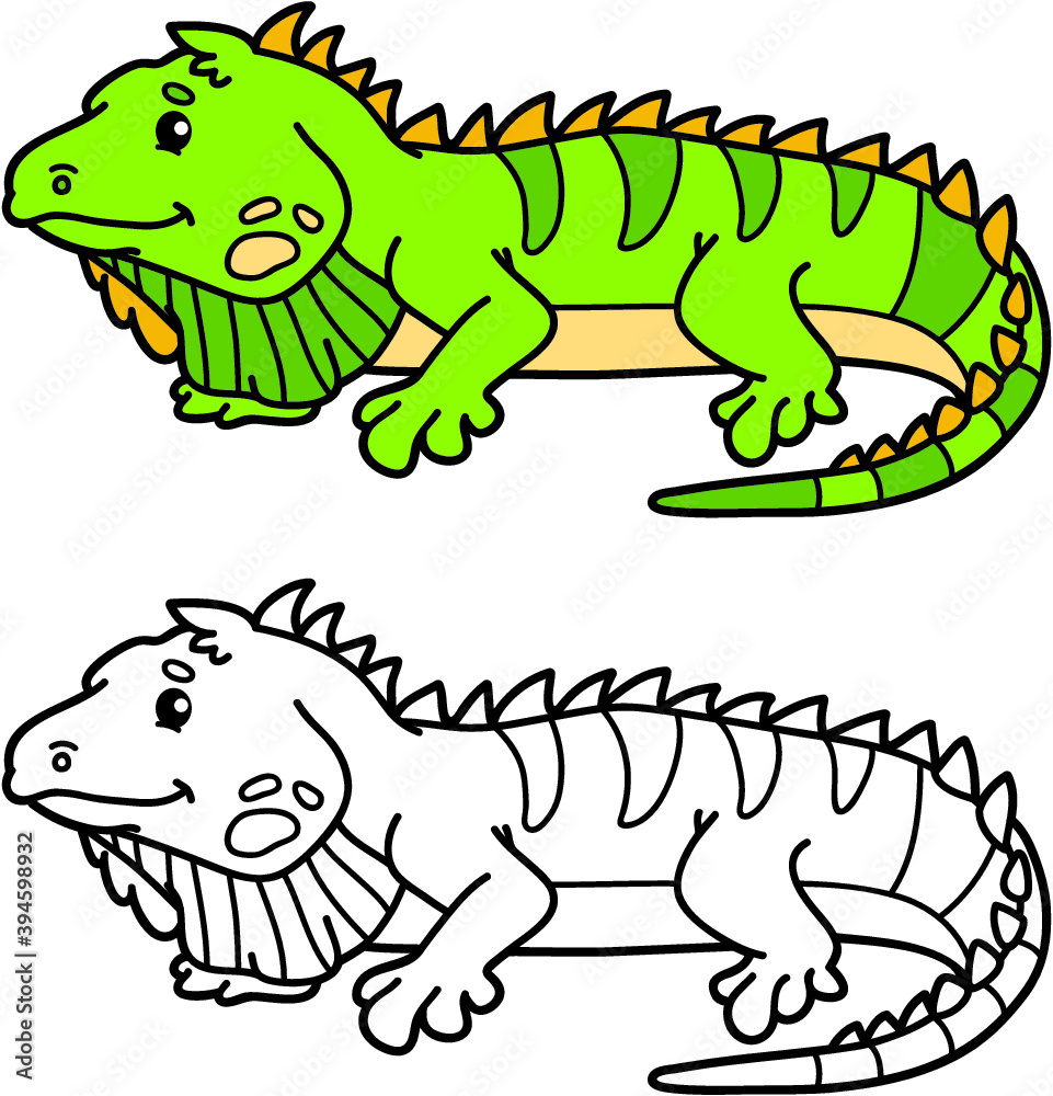 Fototapeta premium illustration coloring page of happy cartoon character for children, coloring and scrap book