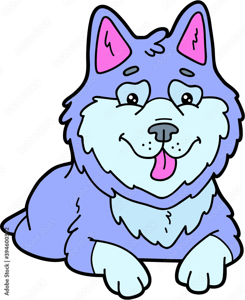 Vector illustration of cute cartoon dog character for children and scrap book Vector illustration of cute cartoon dog character for children and scrap book