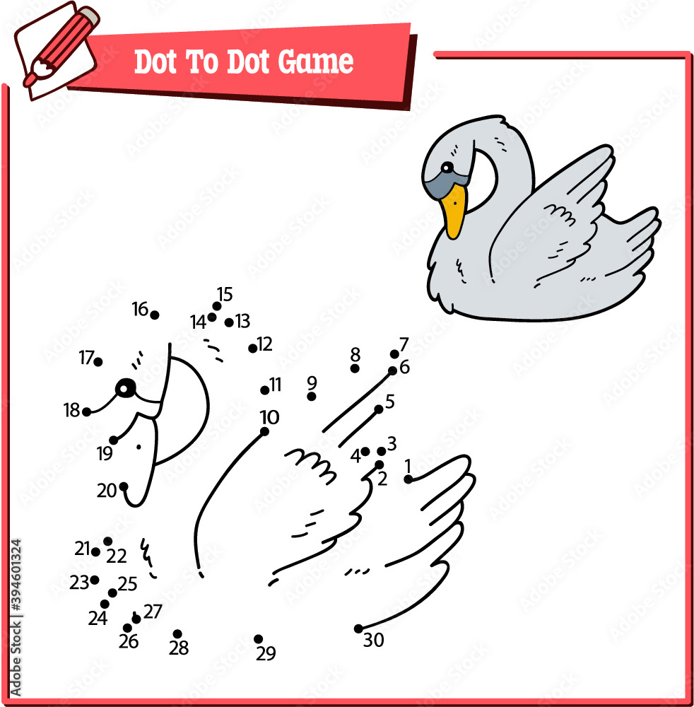 dot to dot dog kid educational game. Vector illustration educational
