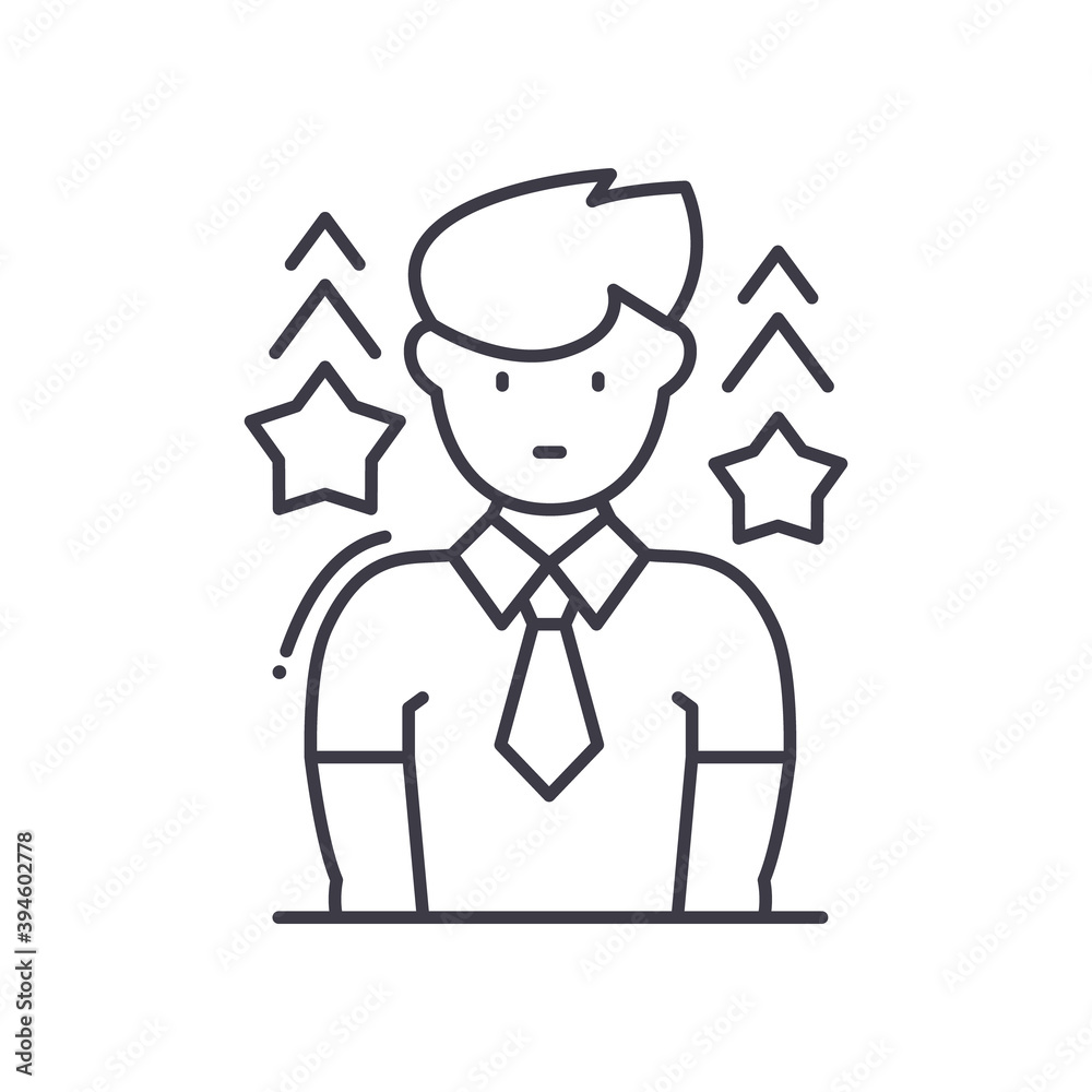 Personal development icon, linear isolated illustration, thin line vector, web design sign, outline concept symbol with editable stroke on white background. Personal development icon, linear isolated illustration, thin line vector, web design sign, outline concept symbol with editable stroke on white background.