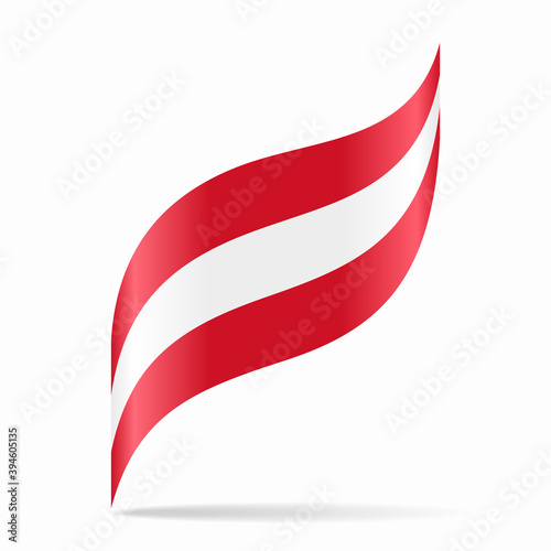 Austrian flag wavy abstract background. Vector illustration.