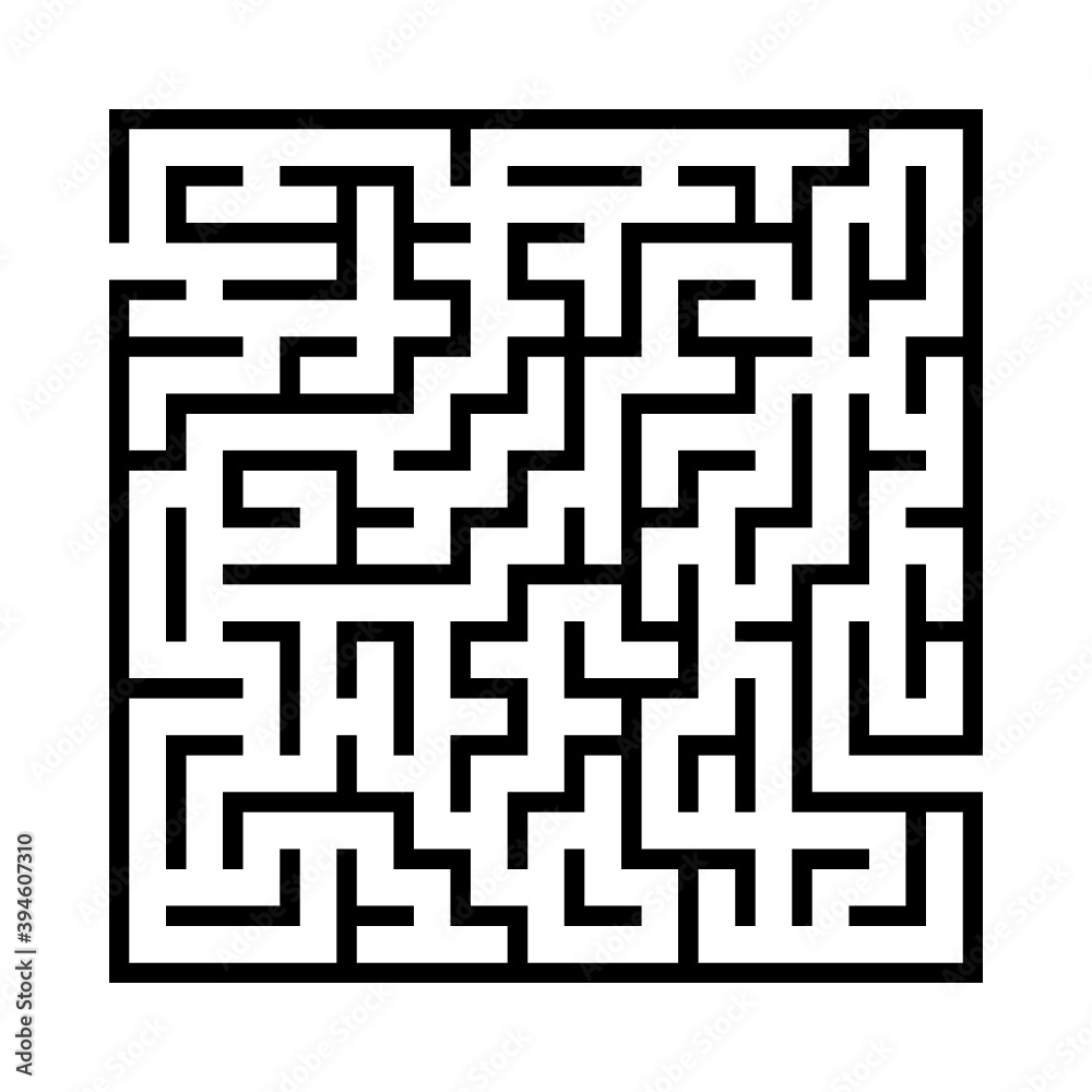 Vector illustration of simple labyrinth with some wrong ways and one exit Vector illustration of simple labyrinth with some wrong ways and one exit