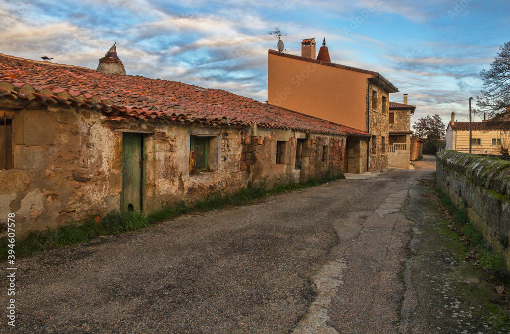 Old houses of a village in Spain