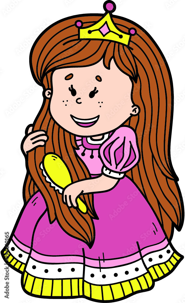Vector illustration of cute cartoon girl character for children and scrap book Vector illustration of cute cartoon girl character for children and scrap book