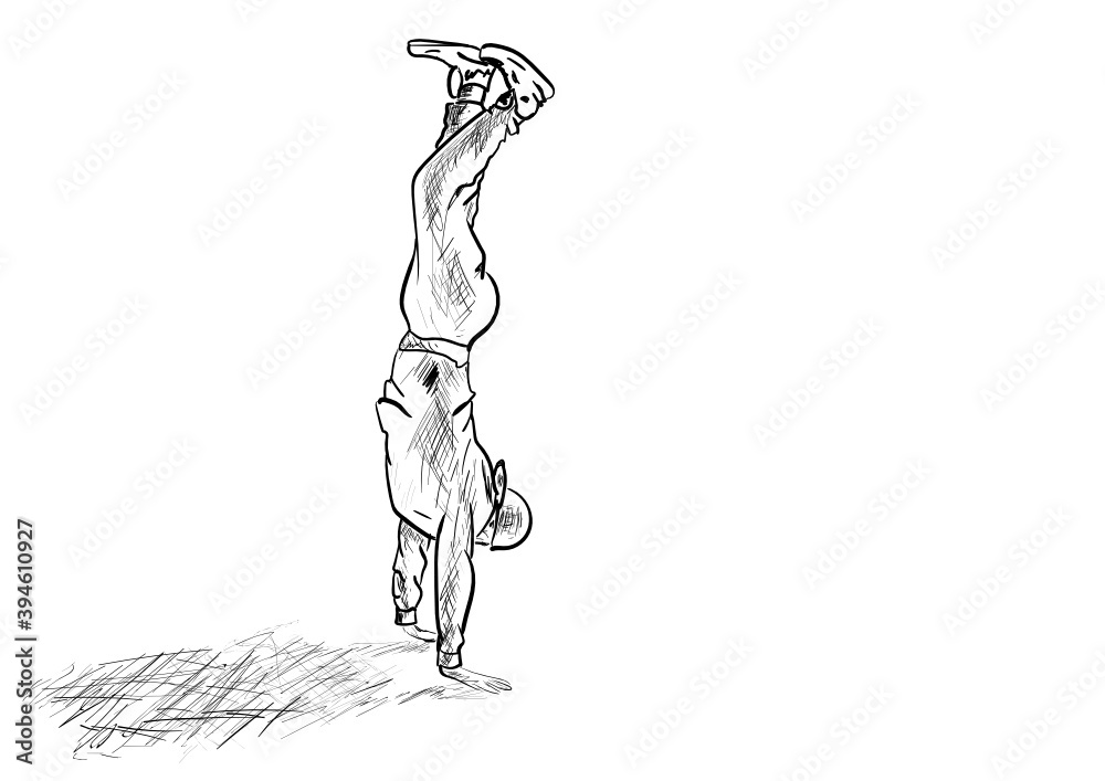 Fototapeta premium silhouette of a person in a dance