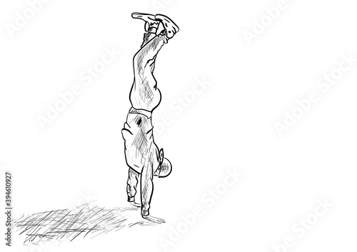 silhouette of a person in a dance