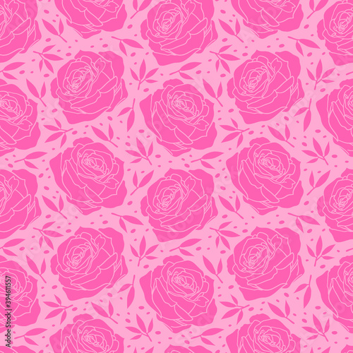  Seamless vector hand drawn pattern with branches, flowers for wallpapers, web page backgrounds,textile