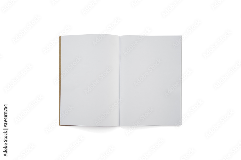 Blank notebook and white spread Blank notebook and white spread