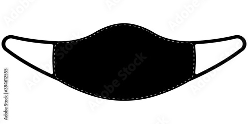Corona virus icon black med...
