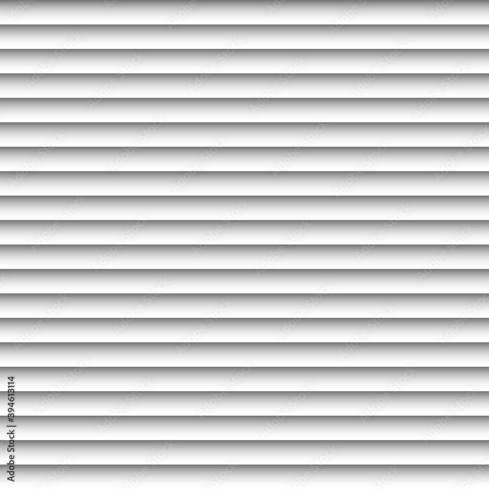 Abstract white geometric background with a gradient, the vector the horizontal strip window blinds, seamless background horizontal blinds