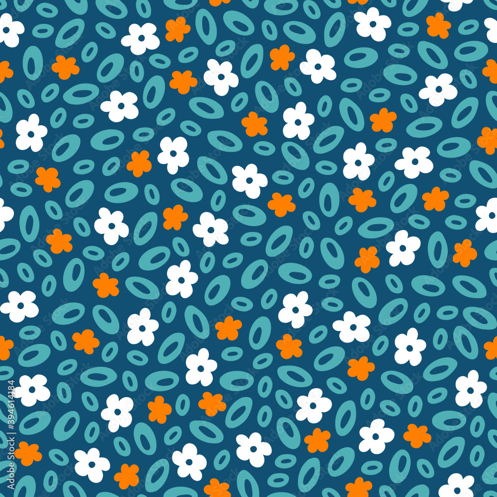 vector seamless background pattern with funny simple flowers for fabric, textile vector seamless background pattern with funny simple flowers for fabric, textile