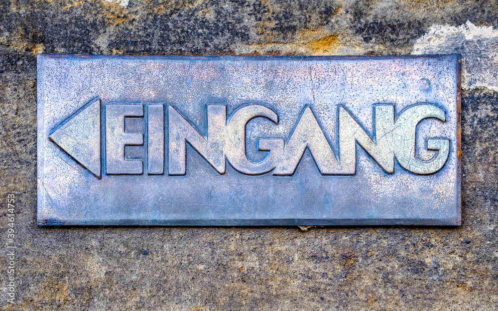 Fototapeta premium old entrance sign in germany