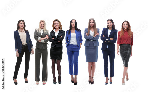 panoramic photo of a big business team standing together