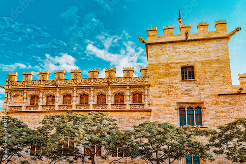 Historical place- Silk Exchange of Valencia.Spain. photo