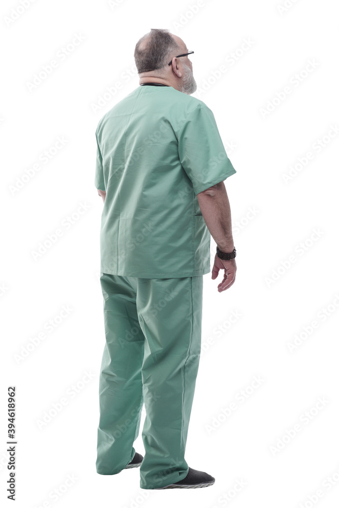 side view. Mature doctor looking at copy-space. side view. Mature doctor looking at copy-space.