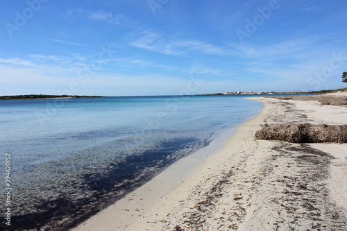 Island scenery  beach  beautiful bay seaside  Balearic Islands  Mallorca  Spain  Mediterranean Sea.