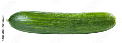 Fresh ripe cucumber isolated on white.