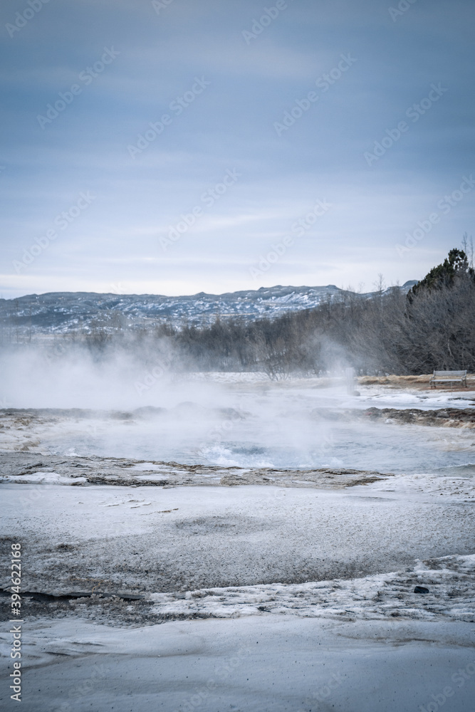 bekannter Geysir im Golden Circle auf Island bekannter Geysir im Golden Circle auf Island