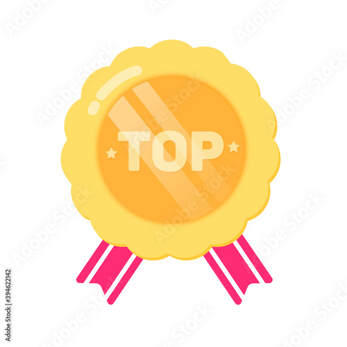 Top Medal Icon in trendy flat style