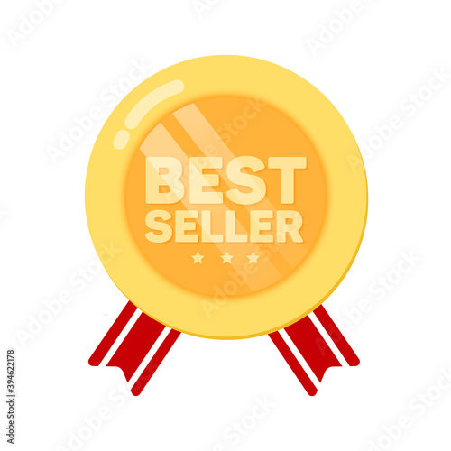 Best Seller Medal Icon in trendy flat style