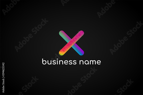 Colorful Alphabet Letter X Logo Template
