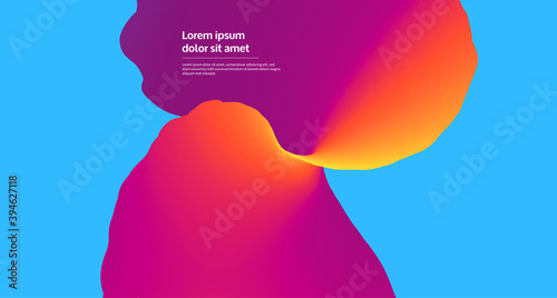 Just one petal. Abstract background with dynamic effect. Creative design poster with vibrant gradients. Vector Illustration for advertising, marketing or presentation. Mobile screen.