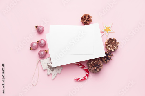 Mockup of beautiful Christmas greeting card