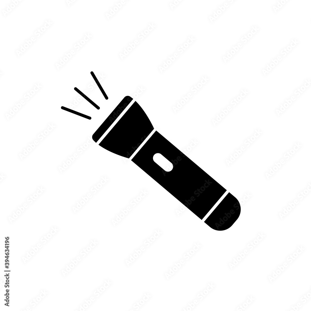 flashlight icon. Flat illustration of flashlight flashlight icon. Flat illustration of flashlight