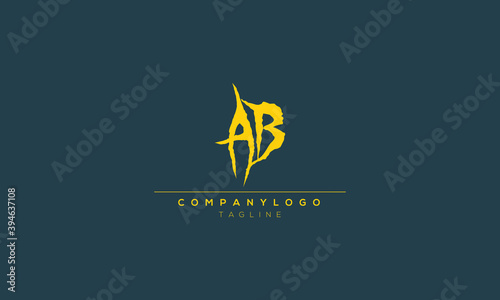 AB Abstract initial monogram letter alphabet logo design