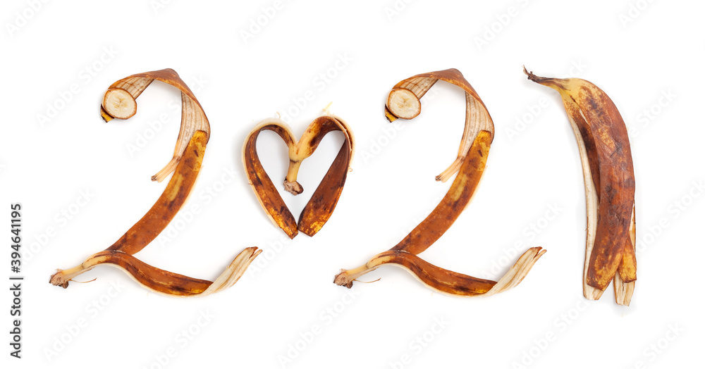 2021 year number digits made from bananas 2021 year number digits made from bananas