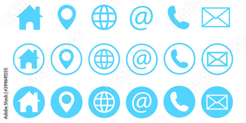 Kontakt Icons Buttons Grau
