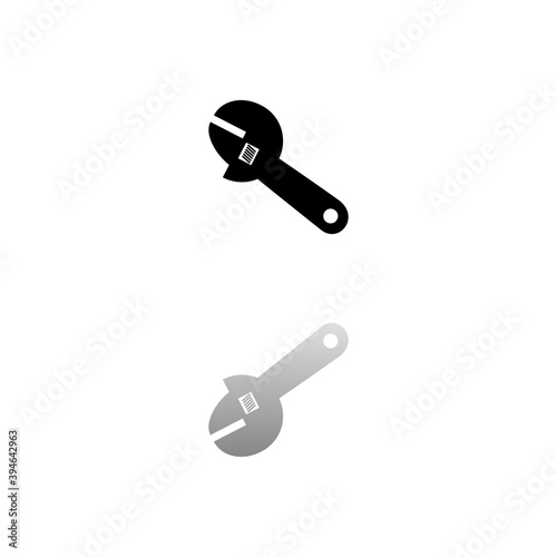 Pipe wrench icon flat