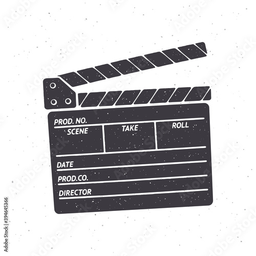 Canvas Print Silhouette of open clapperboard