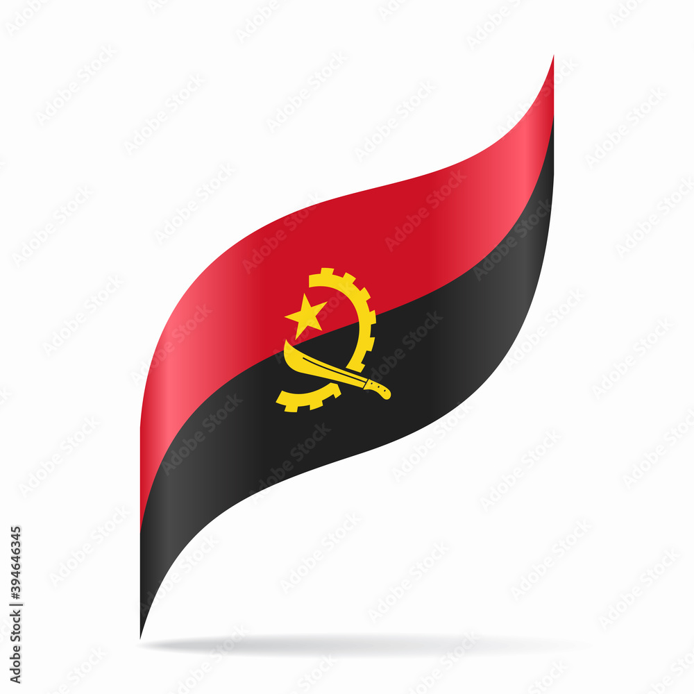 Angolan flag wavy abstract background. Vector illustration. Angolan flag wavy abstract background. Vector illustration.