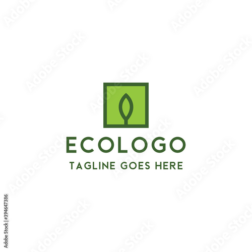 eco green leaf Logo design Vector