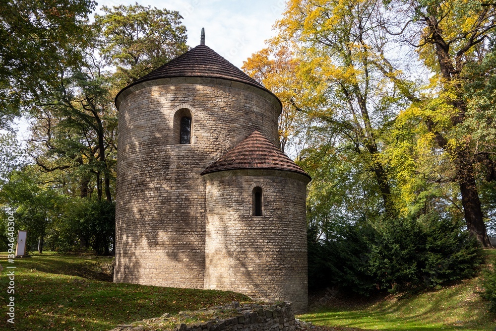 Fototapeta premium Ancient church of Kosciol sw. Mikolaja w Cieszynie, Rotunda Romanska in Cieszyn, Poland