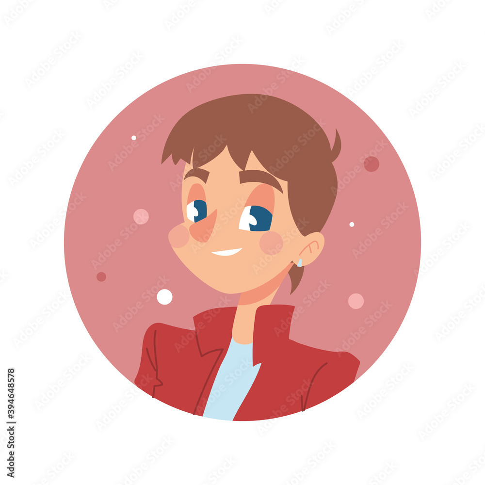 boy character avatar in cartoon flat style round icon boy character avatar in cartoon flat style round icon