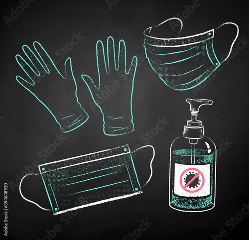 Chalk drawn protection items