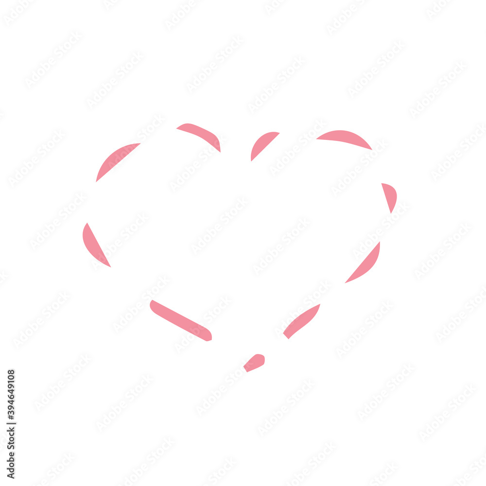 Doodle heart for Valentine Day. Hand drawn style Doodle heart for Valentine Day. Hand drawn style