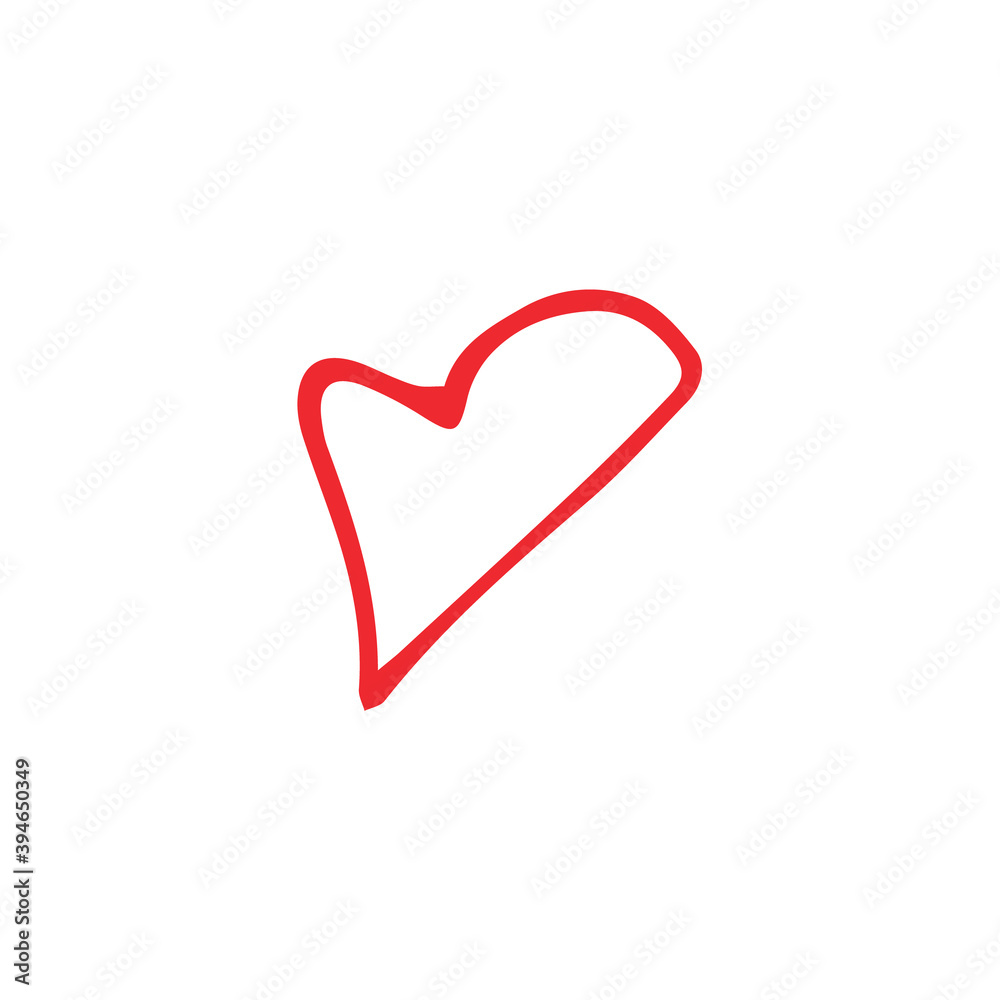 Doodle heart for Valentine's Day. Hand drawn style Doodle heart for Valentine's Day. Hand drawn style